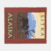 Cariou Scene - Sitka, Alaska Fleece Deken (Voorkant (Horizontaal))
