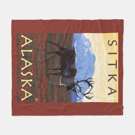 Cariou Scene - Sitka, Alaska Fleece Deken (Voorkant (Horizontaal))