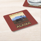 Cariou Scene - Skagway, Alaska Vierkante Kartonnen Onderzetter (Schuin)