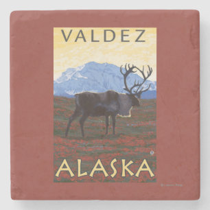 Cariou Scene - Valdez, Alaska Stenen Onderzetter