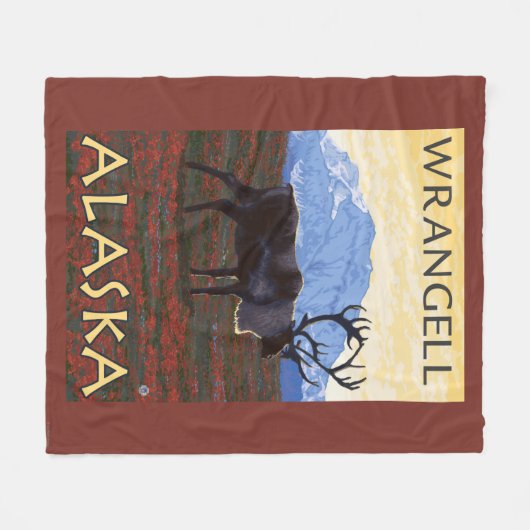 Cariou Scene - Wrangell, Alaska Fleece Deken (Voorkant (Horizontaal))