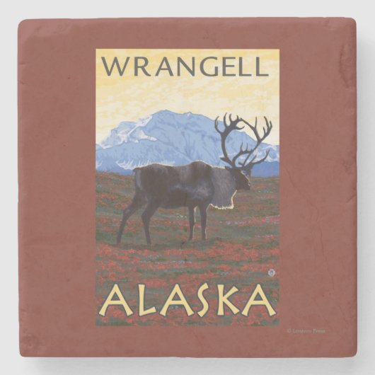 Cariou Scene - Wrangell, Alaska Stenen Onderzetter (Voorkant)