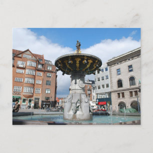 Caritas Well Fontein Kopenhagen Denemarken Briefkaart