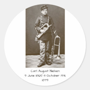 Carl August Nielsen 1879 Ronde Sticker