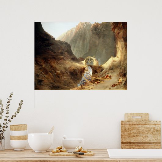 Carl Blechen Bridge of the Devil Poster (Keuken)