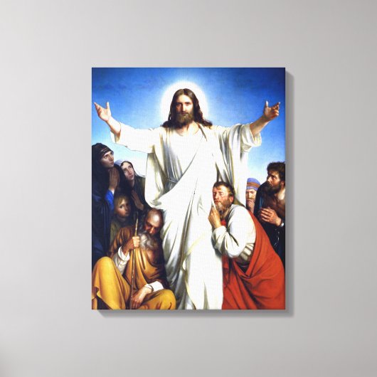 Carl Bloch kunstwerk, Christus Colsulator Canvas Afdruk (Voorkant)