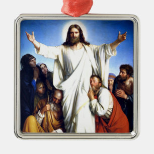 Carl Bloch kunstwerk, Christus Consolator Metalen Ornament