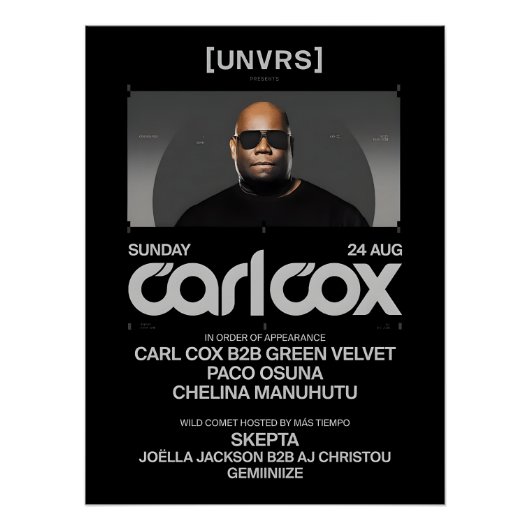 Carl Cox - Event - [UNVRS] Poster Perfect Poster (Voorkant)