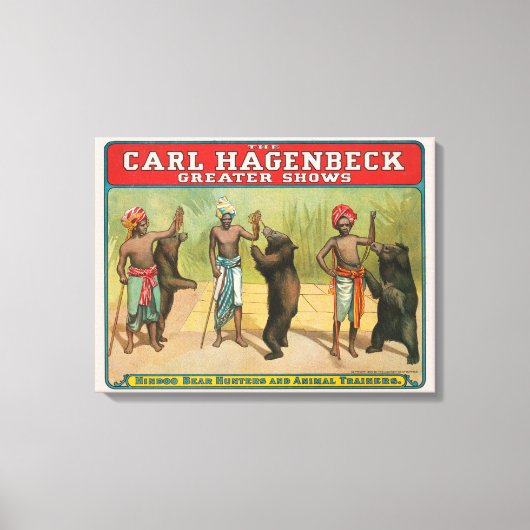  Carl Hagenbeck Circus-Poster Canvas Afdruk (Voorkant)