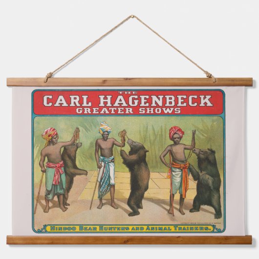 Carl Hagenbeck Circus-Poster Hangend Wandkleed (Voorkant)