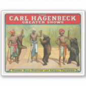 Carl Hagenbeck Circus-Poster Sticker (Voorkant)