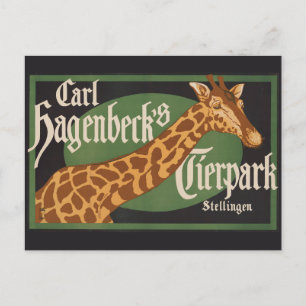  Carl Hagenbeck's Tierpark Circus Poster Briefkaart