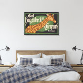 Carl Hagenbeck's Tierpark Circus Poster Canvas Afdruk (Insitu (Slaapkamer))