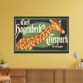 Carl Hagenbeck's Tierpark Circus Poster Canvas Afdruk (Insitu (Woonkamer))