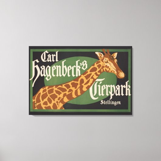 Carl Hagenbeck's Tierpark Circus Poster Canvas Afdruk (Voorkant)