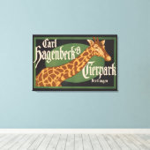 Carl Hagenbeck's Tierpark Circus Poster Canvas Afdruk (Insitu (Houten vloer))