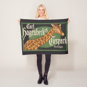 Carl Hagenbeck's Tierpark Circus Poster Fleece Deken