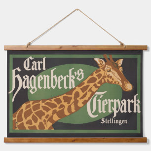 Carl Hagenbeck's Tierpark Circus Poster Hangend Wandkleed