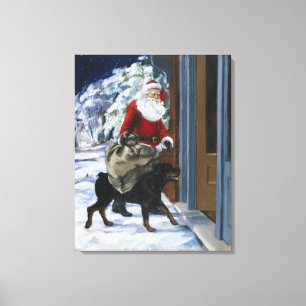 Carl Helping Santa Claus uit (b) Canvas Afdruk