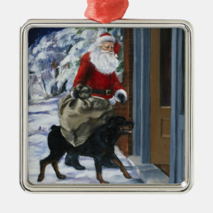 Carl Helping Santa Claus uit (b) Metalen Ornament