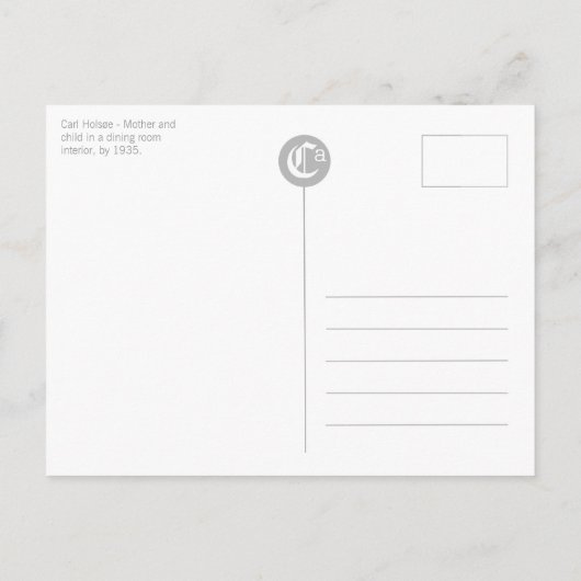 Carl Holsøe Moeder en kind CC0570 Briefkaart (Achterkant)