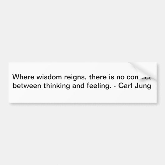 Carl Jung over wijsheid Bumpersticker (Voorkant)