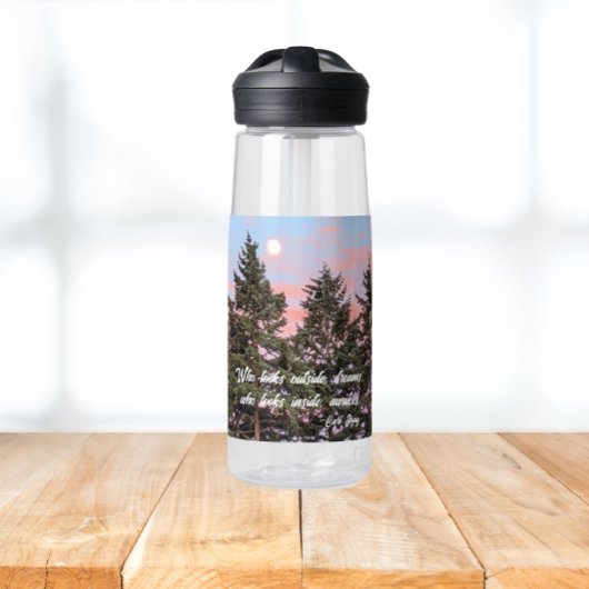 Carl Jung Quote Rising Moon Sunset Waterfles