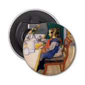 Carl Larsson A Late Riser's Miserable Breakfast Button Flesopener (Voorkant)