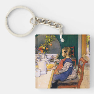 Carl Larsson A Late Riser's Miserable Breakfast Sleutelhanger