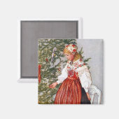 Carl Larsson Arbre de Noël Aimant frigo (Recto/Verso)
