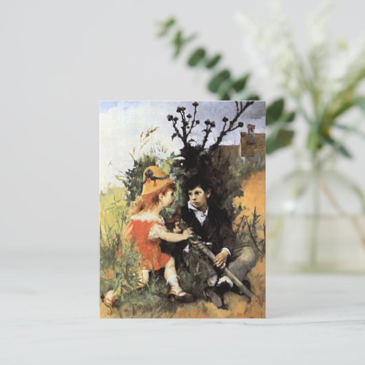 Carl Larsson artwork, Clair Obscur,  Briefkaart (Staand voorkant)