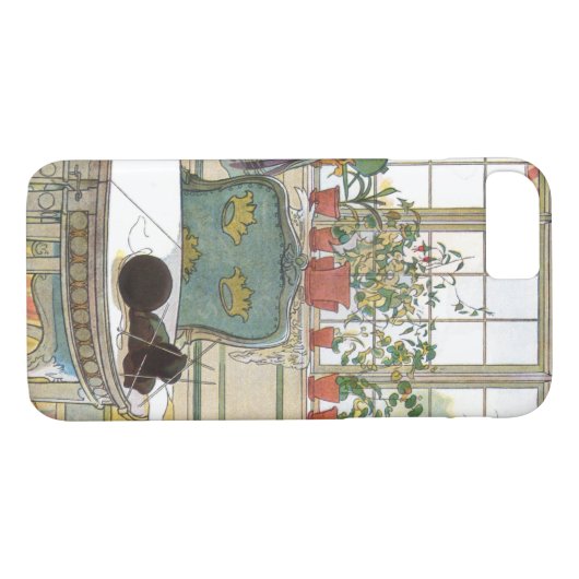 Carl Larsson - Bloemen op het raam Case-Mate iPhone Case (Achterkant (Horizontaal))