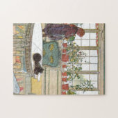 Carl Larsson - Bloemen op het raam Legpuzzel (Horizontaal)
