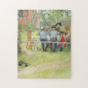 Carl Larsson Breakfast onder de Big Birch Legpuzzel