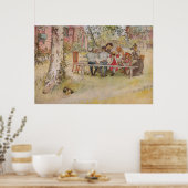 Carl Larsson Breakfast onder de Big Birch Poster (Keuken)