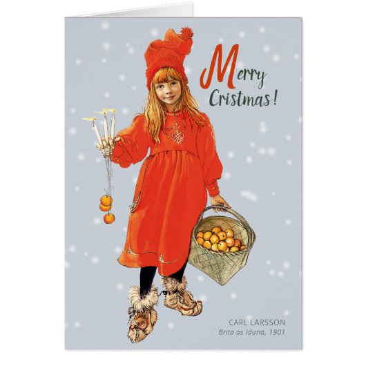 Carl Larsson Brita als Iduna CC0907-kerstkaart (Voorkant)