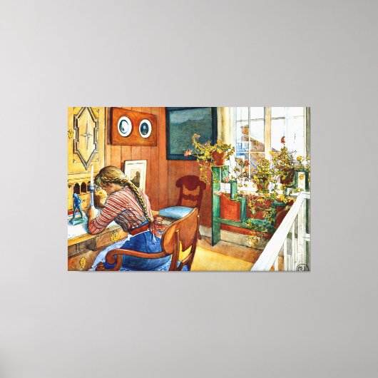 Carl Larsson, Correspondence Canvas Afdruk (Voorkant)