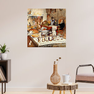 Carl Larsson: Detail of Kerstmis, Poster