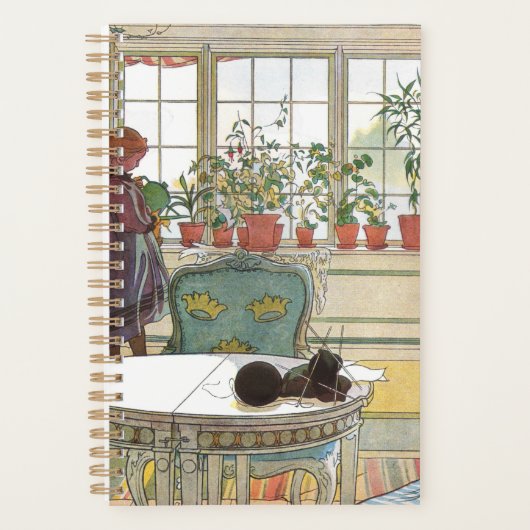 Carl Larsson - Fleurs sur le rebord de fenêtre (Devant)