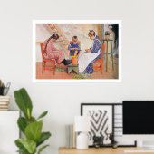 Carl Larsson Ils Shuttent Peas Art Impression (Bureau à domicile)