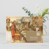  Carl Larsson  kerstavond Feestdagenkaart (Staand voorkant)