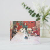 Carl Larsson kerstdiner Feestdagenkaart (Staand voorkant)