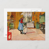 Carl Larsson kunst: De Keuken Briefkaart (Voorkant / Achterkant)