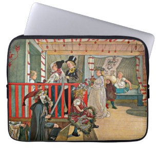 Carl Larsson-kunst: Een feestdag Laptop Sleeve