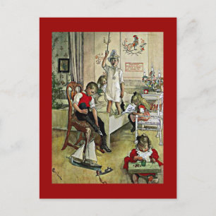 Carl Larsson-kunst: Kerstmorgen Feestdagenkaart