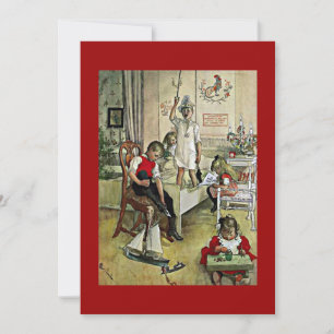 Carl Larsson-kunst: Kerstmorgen, Feestdagenkaart
