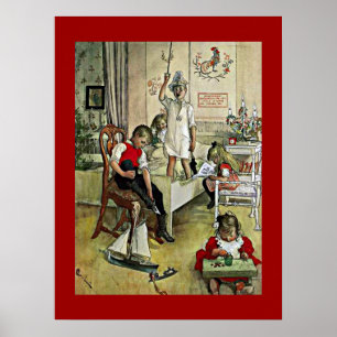 Carl Larsson-kunst: Kerstmorgen Poster