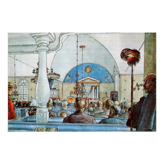 Carl Larsson, kunstwerk in de kerk Perfect Poster (Voorkant)