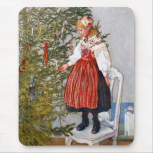 Carl Larsson Muismat voor kerstbomen Mousepad