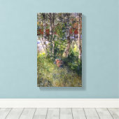 Carl Larsson  Nap in de groenen Canvas Afdruk (Insitu (Houten vloer))